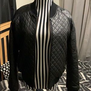 Topshop Quilted Bomber Jacket Size 6